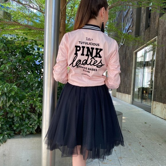 NWT- Pink Ladies satin bomber jacket Limited Edition - last ones available - Picture 3 of 6